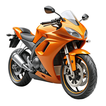 Sleek Orange Sportbike Motorcycle A Stunning Display of Power and Design png