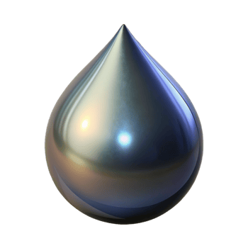 vibrant vintage A single, perfect droplet of liquid mercury, reflecting a distorted image of the surrounding space, dark and mysterious lighting, photorealistic style 4K png