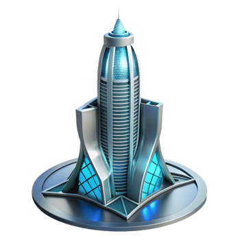 impressive rustic Conceptual skyscraper design, innovative form, sustainable features, dramatic lighting, futuristic architecture visualization high quality png