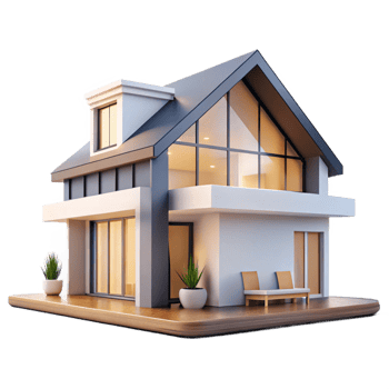 serene minimalist Modern minimalist house, clean lines, open plan, natural light, Scandinavian design original png