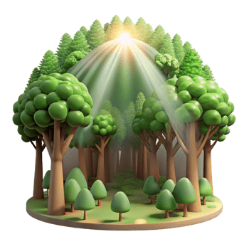 extraordinary rustic A sunbeam piercing through a dense forest canopy, dappled lighting, dreamy style high resolution png