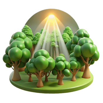 vibrant traditional A sunbeam piercing through a dense forest canopy, dappled lighting, dreamy style professional png