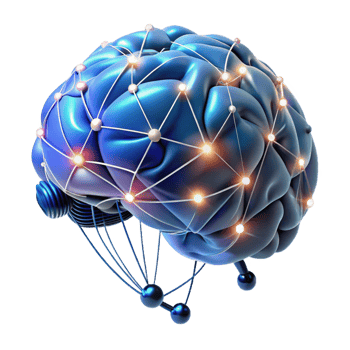 beautiful classic A Human Brain Connected to a Network of premium png