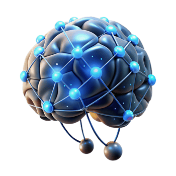 extraordinary artistic A Human Brain Connected to a Network of 4K png