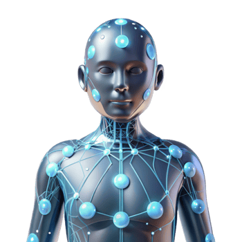 serene minimalist A Transparent Human Figure Filled with high resolution png