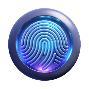 dramatic creative A Digital Fingerprint Glowing with exclusive png