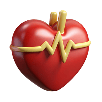 dramatic abstract A Digital Representation of a Human Heart 4K png