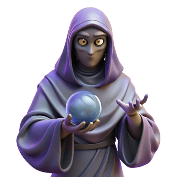 elegant traditional A Mysterious Oracle with Veiled Eyes and professional png