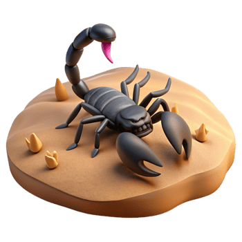 dramatic modern A Scorpion Lurking in the Desert Sand original png
