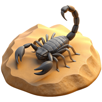 extraordinary classic A Scorpion Lurking in the Desert Sand detailed png