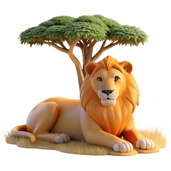 extraordinary contemporary A Regal Lion Pride Resting Beneath the high resolution png