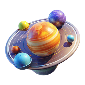 vibrant modern A Holographic Projection of the Solar premium png