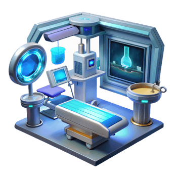 stunning minimalist A Futuristic Operating Room with premium png