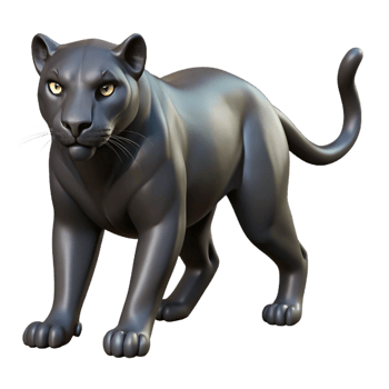 wonderful contemporary A Sleek Black Panther Stealthily Moving high quality png