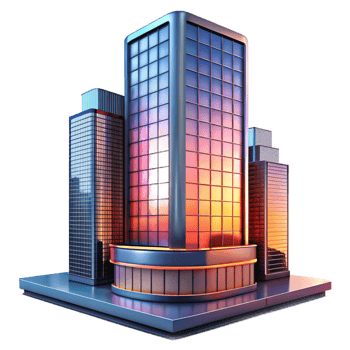 serene minimalist A Modern Skyscraper with a Glass Facade genuine png