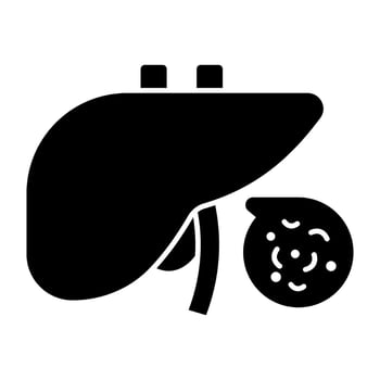 Perfect design icon of liver Solid vector