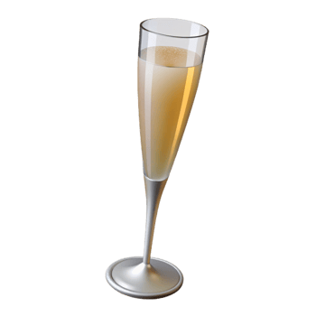 extraordinary creative Champagne flute, clear, tall and slender, original png