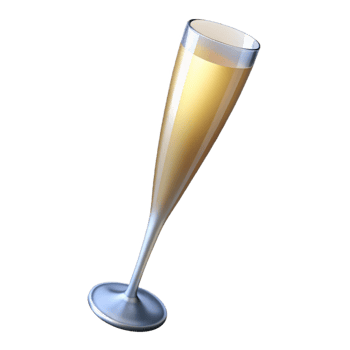 beautiful vintage Champagne flute, clear, tall and slender, genuine png