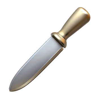 serene classic Knife, silver, serrated blade, professional png