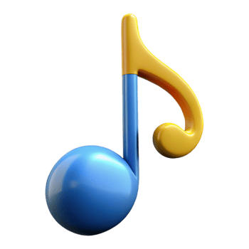 stunning contemporary A single musical note, treble clef, genuine png