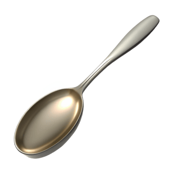 serene minimalist Teaspoon, silver, classic design, 4K png