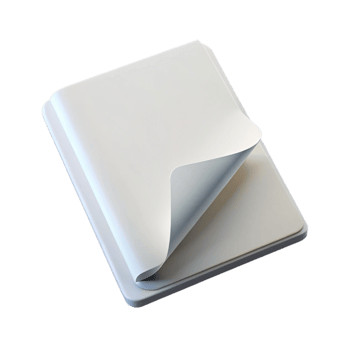 magnificent contemporary A single, blank sheet of white paper professional png