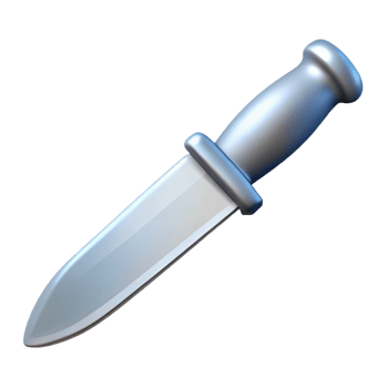 impressive abstract Knife, silver, serrated blade, professional png