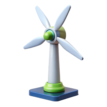 serene abstract Wind turbine generating electricity original png