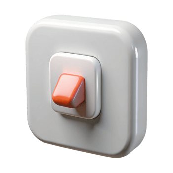 beautiful abstract Light switch toggle style white authentic png