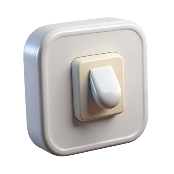 dramatic vintage Light switch toggle style white original png