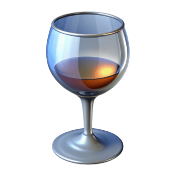 elegant creative Wine glass, clear, stemmed, authentic png