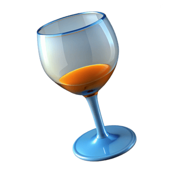 dramatic modern Wine glass, clear, stemmed, original png