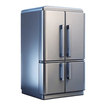 vibrant vintage Refrigerator, stainless steel, French door high quality png