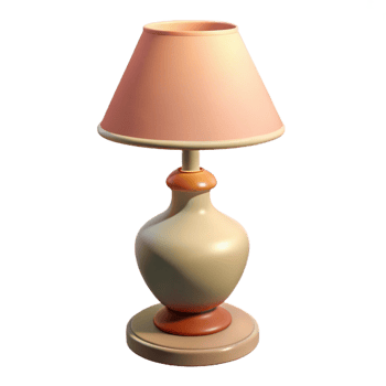 dramatic creative Table lamp, ceramic base, fabric shade exclusive png