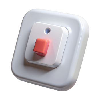 beautiful vintage Light switch, toggle style, white high quality png