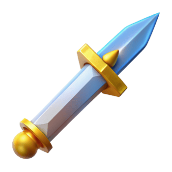wonderful traditional Excalibur, King Arthur's sword, gleaming and sharp, authentic png