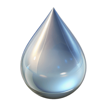 elegant abstract A single tear drop, crystal clear, high resolution png