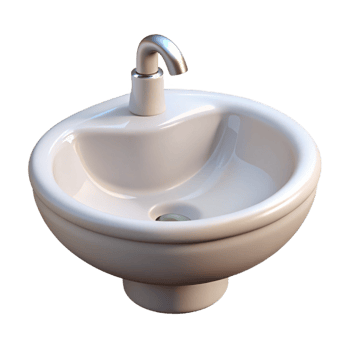 stunning minimalist Bathroom sink, porcelain, white premium png