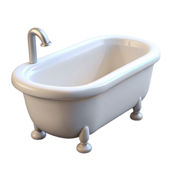 serene vintage Bathtub, porcelain, white, genuine png