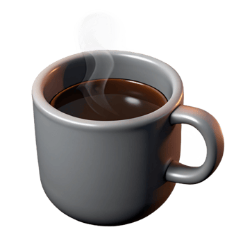 magnificent rustic A steaming cup of black coffee in a white mug high resolution png