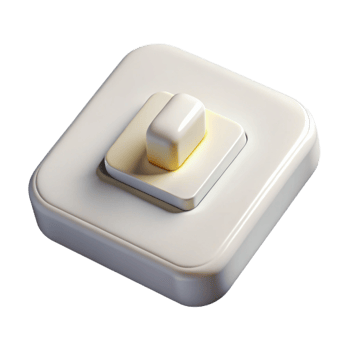 vibrant traditional Light switch, toggle style, white premium png