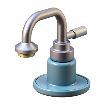 vibrant minimalist Kitchen sink faucet, pull-down sprayer premium png