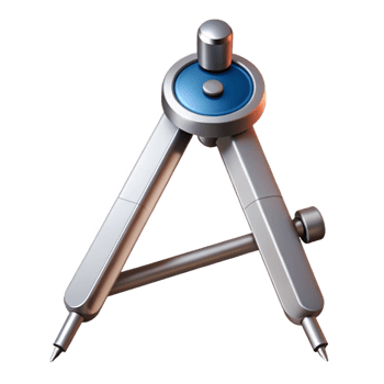 stunning traditional Drafting compass, metal, precision high quality png