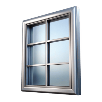 stunning minimalist Modern window frame, aluminum, authentic png