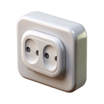 impressive vintage Electrical outlet, white, GFCI, detailed png