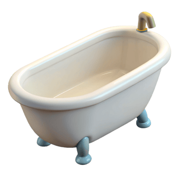 beautiful creative Bathtub, porcelain, white, exclusive png