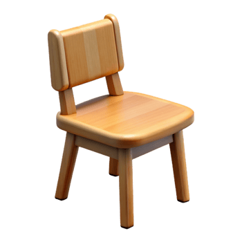 vibrant traditional Chair, wood, dining chair, detailed png