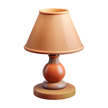 stunning modern Table lamp, ceramic base, fabric shade 4K png