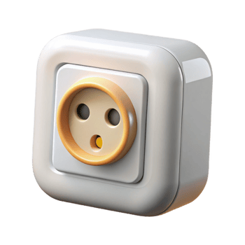 serene modern Electrical outlet, white, GFCI, genuine png