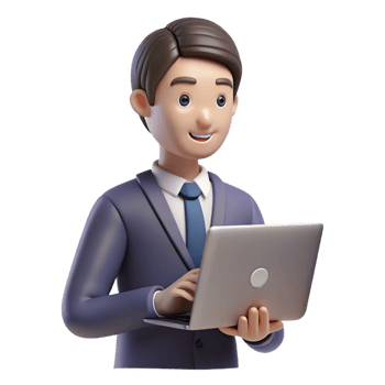 stunning vintage Office worker using a laptop, premium png